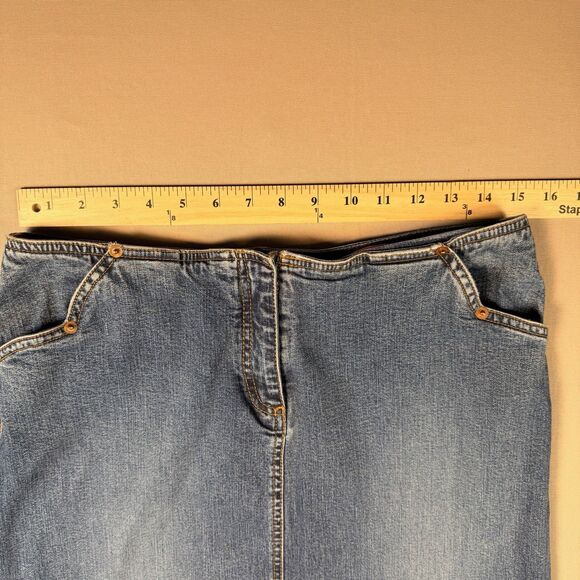 VTG Y2K LOUIE DENIM Maxi Jean Skirt Boho Grunge 2000s Urban Outfitters Sz 10 - Picture 8 of 8